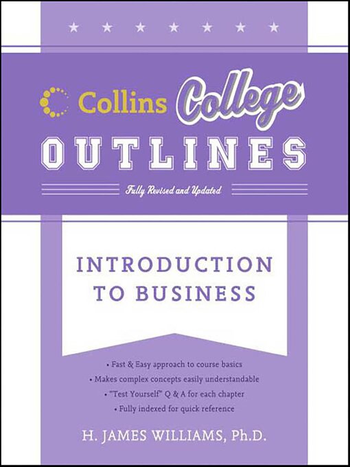 Title details for Introduction to Business by H. James Williams - Available